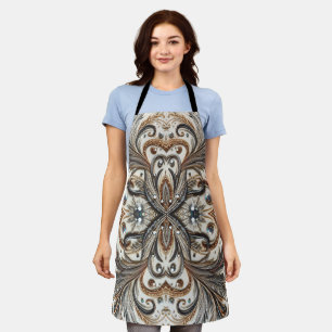 Tablier Schéma floral brillant avec pierre de gemme