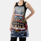 Tablier Schnauzer Christmas Red Truck Holiday (Insitu)