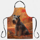 Tablier Schnauzer en automne Leaves Fall Inspire (Recto)