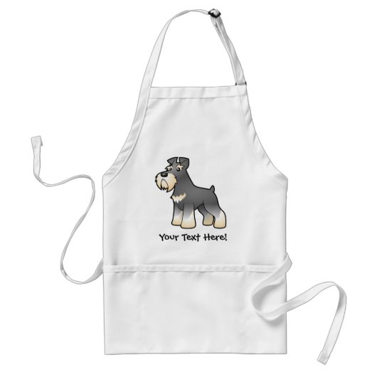 Tablier Schnauzer géant/standard/miniature de bande (Devant)