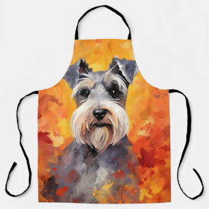 Tablier Schnauzer miniature Thanksgiving d'automne