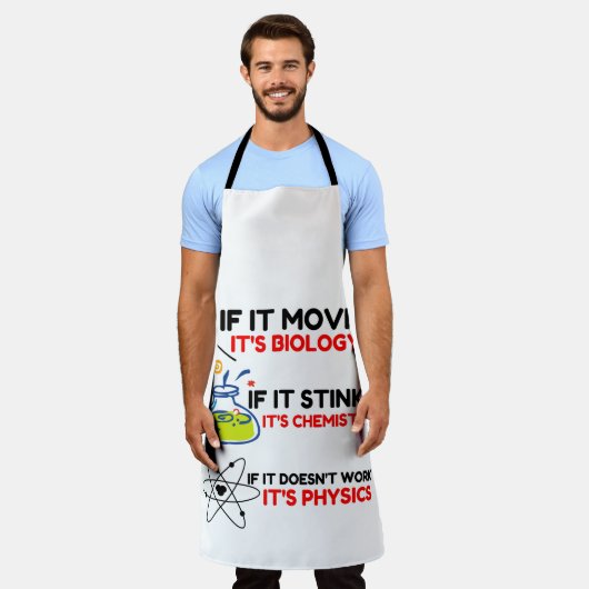 TABLIER SCIENCE BIOLOGY CHIMIISTRY PHYSICS (Porté)