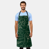 Tablier Science, chimie, motif de laboratoire vintage (Porté)