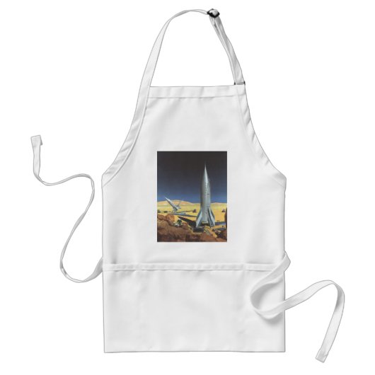 Tablier Science-fiction vintage Planète désertique avec ro (Devant)