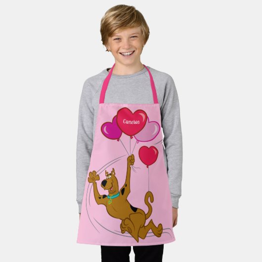 Tablier Scooby Doo - Ballons Coeur (Porté)