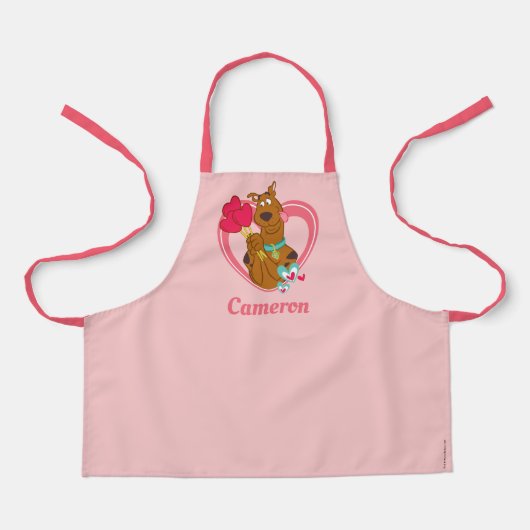 Tablier Scooby-Doo Holding Heart Lolipops (Recto)