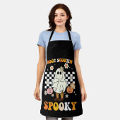 Tablier Scootin super Boot Éffrayant Ghost Halloween Retro (Porté)