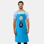 Tablier Scot Drapeau Parler de Mme Penguin Personnalisée (Porté)