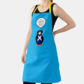 Tablier Scot Drapeau Parler de Mme Penguin Personnalisée (Insitu)