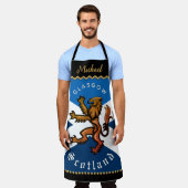 Tablier Scotland Chefs Apron, Glasgow, Drapeau écossais (Porté)