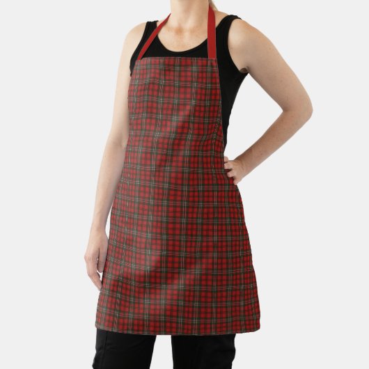 Tablier Scott Red Patiné Original Scottish Tartan (Insitu)