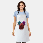 Tablier Scottish Highland Cow Colorful Herd Classic T-Shi (Porté)