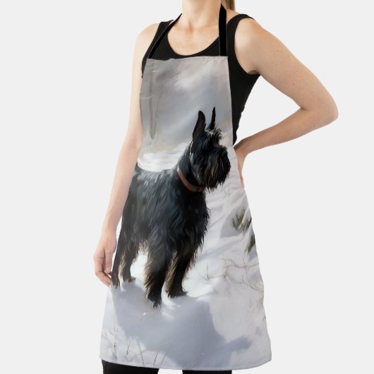 Tablier Scottish Terrier Laisser Il Neige Noël (Insitu)