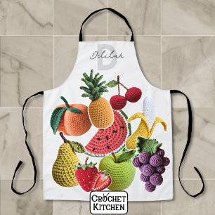 Tablier Scrapbook esthétique arc-en-ciel Crochet Fruit Col