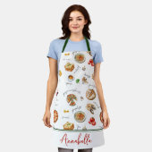 Tablier Script de cuisine pour amateur de nourriture itali (Porté)