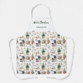 Tablier Script de nom de la ferme gnomes de Noël (Recto)