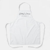 Tablier Script de signature commerciale chic (Recto)