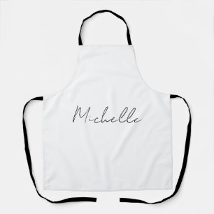 Tablier Script élégant et classique Ajouter votre nom