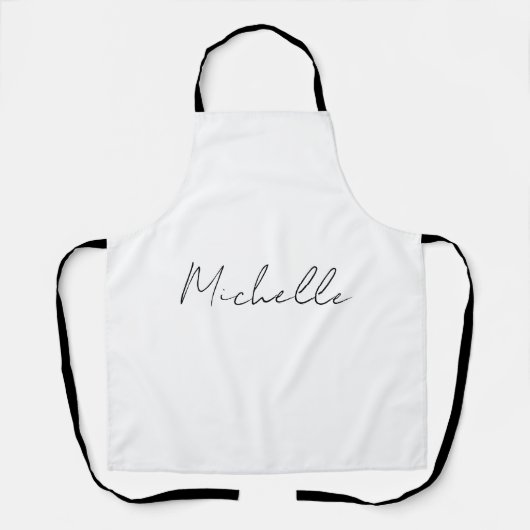Tablier Script élégant et classique Ajouter votre nom (Recto)