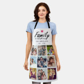 Tablier Script Family is Everything Photo Collage Moderne (Porté)