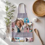 Tablier Script Girl multi photo meilleur ami moderne lilac<br><div class="desc">Fille lilas violet multiphoto meilleur ami moderne minimaliste simple typographie script coeur mignon élégant anniversaire,  Noël,  Pâques,  remise des diplômes,  fin de l'année scolaire ou la décoration de chambre design cadeau.</div>