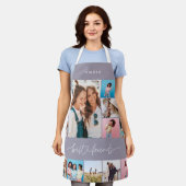 Tablier Script Girl multi photo meilleur ami moderne lilac (Porté)