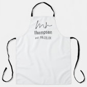 Tablier Script informel M. Nom Mariage Date (Recto)