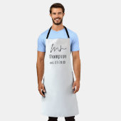 Tablier Script informel M. Nom Mariage Date (Porté)