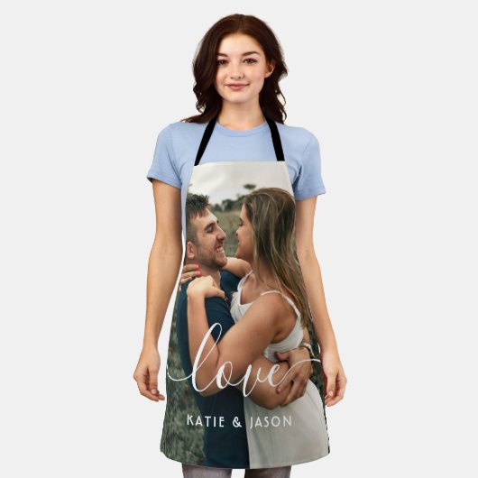 Tablier Script Love Photo Mariage (Porté)