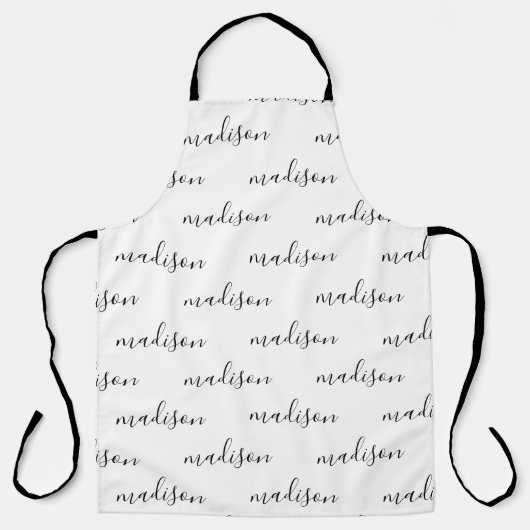 Tablier Script moderne chic Nom personnalisé Imprimer (Recto)