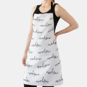 Tablier Script moderne chic Nom personnalisé Imprimer (Insitu)