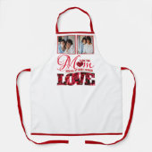 Tablier Script Photo Jour des Mères Modernes Élégant (Recto)