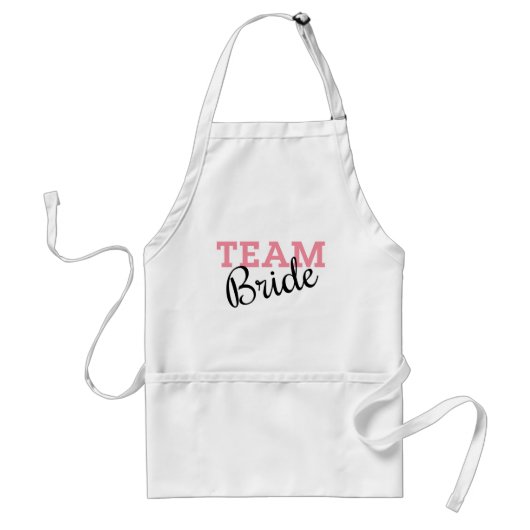 Tablier Script rose de l'équipe (Devant)