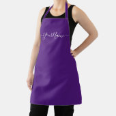 Tablier script royal violet élégant (Insitu)