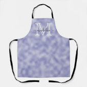 Tablier Script tendance violet huile Monogramme cuisine (Recto)