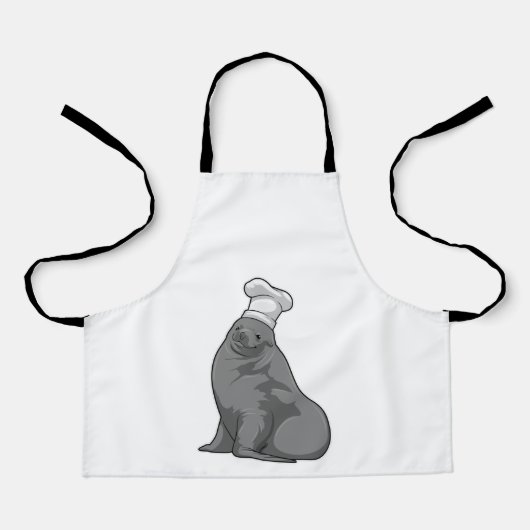 Tablier Seal as Cook with Chef casquette (Recto)
