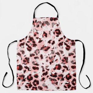 Tablier Seamless Endless Hand Drawn Watercolor Leopard Ani