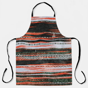 Tablier Seamless ethnic tribal pattern stripes rug design.