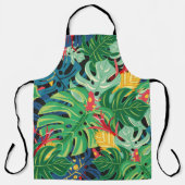 Tablier Seamless graphic pattern with leaves monstera and (Recto)