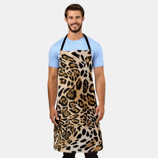 Tablier Seamless leopard texture, animal skin (Porté)