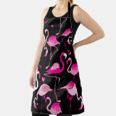 Tablier Seamless pattern from pink flamingos on a dark bac (Insitu)