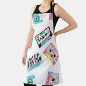 Tablier Seamless pattern with audio tapes in retro 80s sty (Insitu)