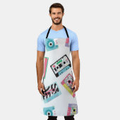 Tablier Seamless pattern with audio tapes in retro 80s sty (Porté)