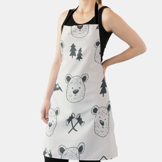 Tablier Seamless pattern with bear headspattern, bear, mou (Insitu)