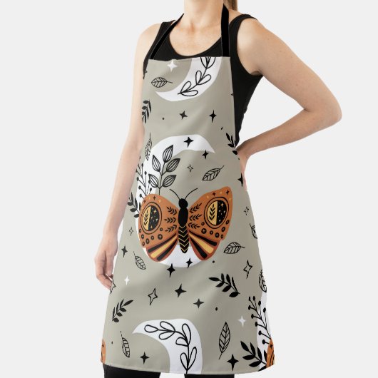 Tablier seamless pattern with bohemian butterfly on the mo (Insitu)