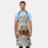 Tablier seamless pattern with bohemian butterfly on the mo (Porté)