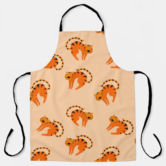 Tablier Seamless pattern with cute cartoon tigers (Recto)