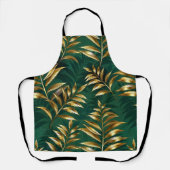 Tablier Seamless pattern with golden ferns (Recto)