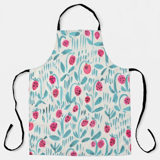 Tablier Seamless watercolor floral pattern on paper textur (Recto)