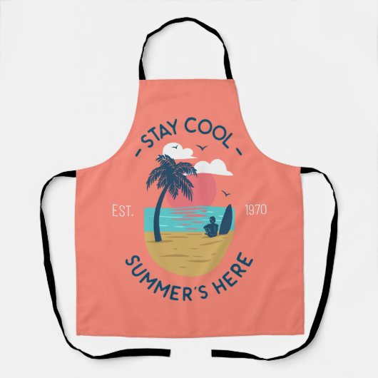 Tablier Séjournez Cool Summer's Here Beach Sunset (Recto)